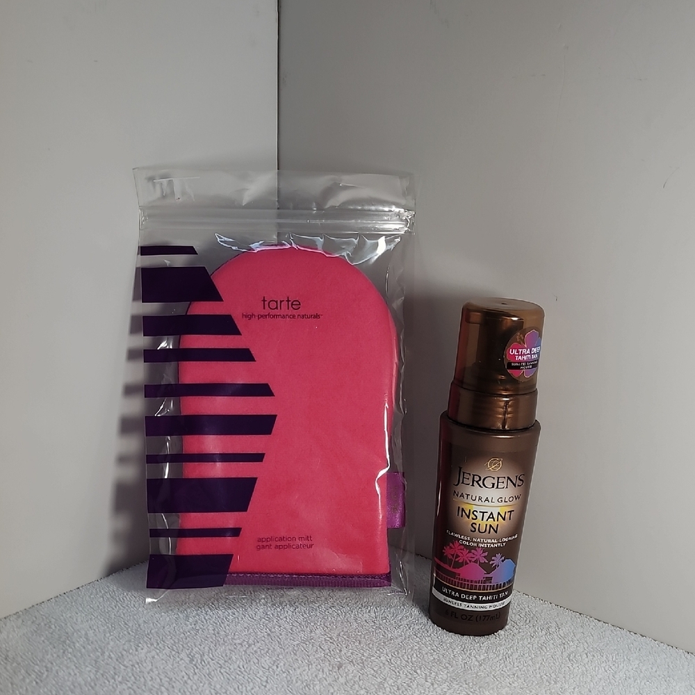 Tarte Pink Mitt with Jergens Instant Sun Lotion NEW